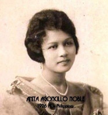 anita agoncillo noble first miss philippines