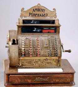 vintage national cash register