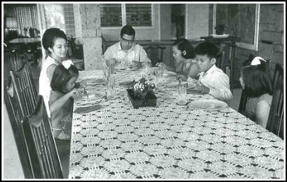 Cory Aquino and family