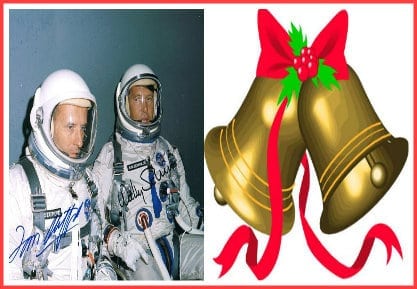 Wally Schirra and Tom Stafford + Jingle Bells + first Christmas song sung in space + Gemini 6