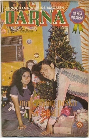 nora aunor + tirso cruz iii + vintage christmas photo