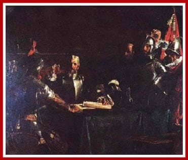 El Pacto de Sangre or the Blood Compact by Juan Luna (1886)