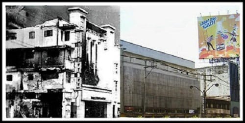 Life Theater (now Villonco Building) then and now photo