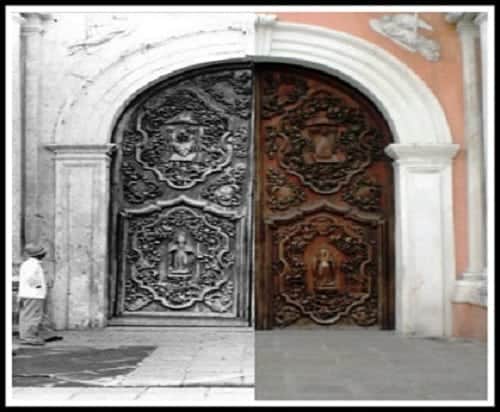 San Agustin Church Intramuros Manila then and now photo