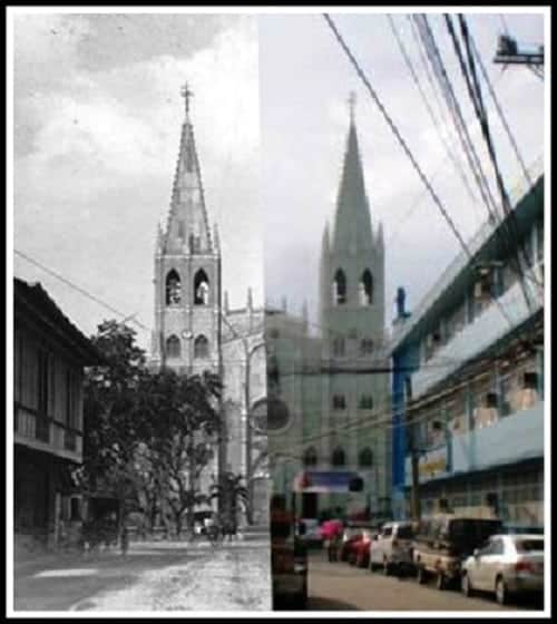 San Sebastian Church Quiapo Manila then and now photos