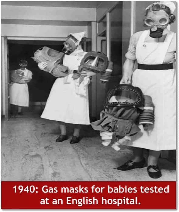 Gas masks for babies tested at an English hospital