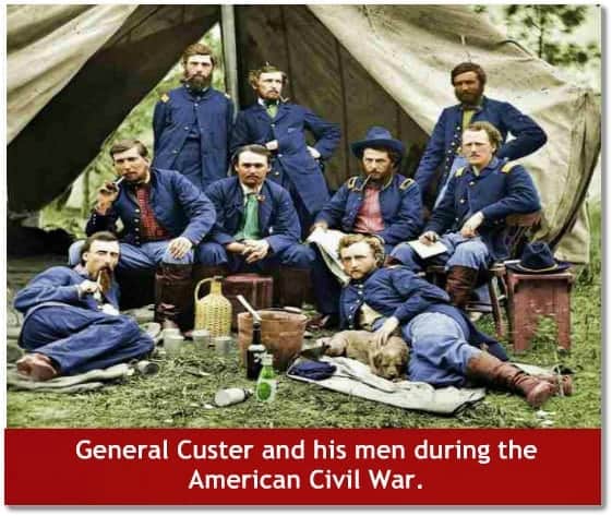 General Custer and his men during the American Civil War