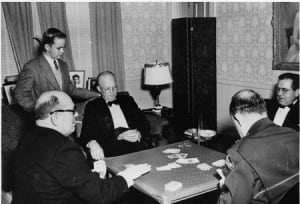 President Dwight Eisenhower playing bridge