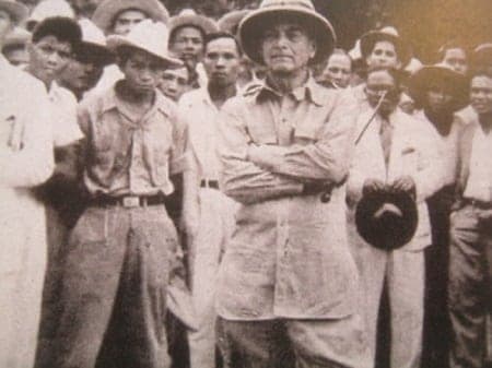President Manuel L. Quezon during one of his inspection trips