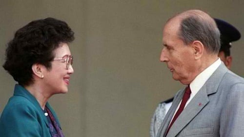 Corazon Aquino state visit in France 1989