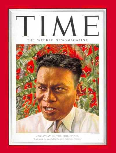 Ramon Magsaysay on the cover of TIME Magazine