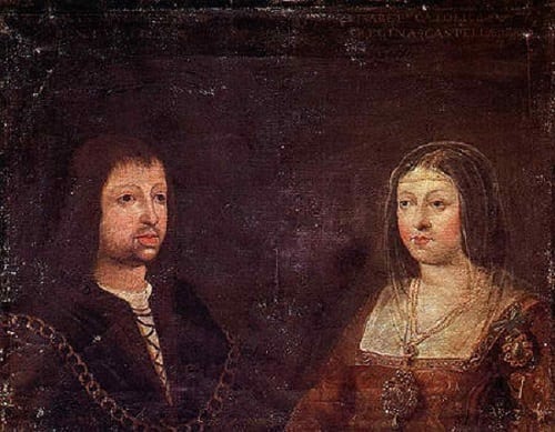 Wedding portrait of King Ferdinand II of Aragón and Queen Isabella of Castile
