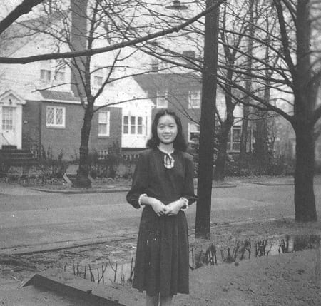 Young Cory Aquino as a student in United States