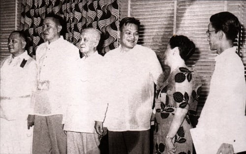 Ramon Magsaysay in Cebu City, March, 1957