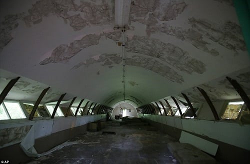 Interior of Quonset huts