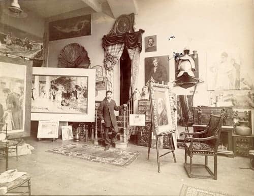 Juan Luna in his Paris studio