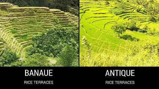 Banaue Rice Terraces and Antique Rice Terraces