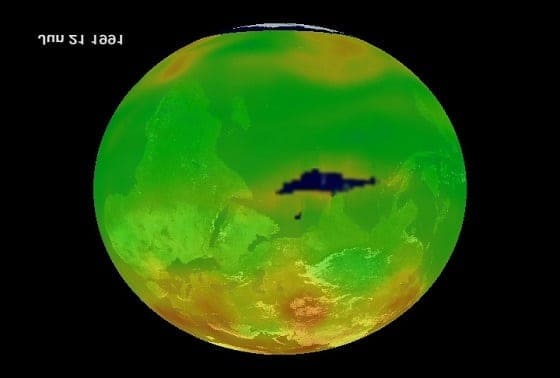 Ozone layer hole caused by Mt. Pinatubo eruption