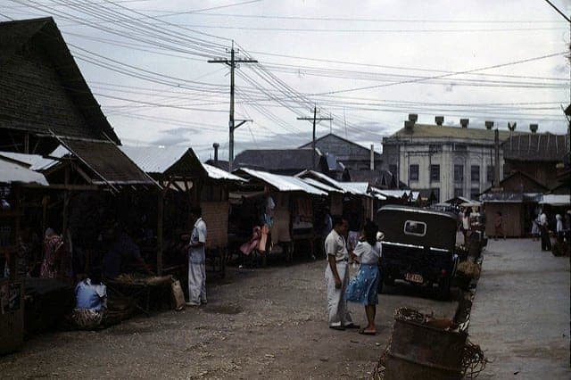 A street scene in Cebu in the 1940s