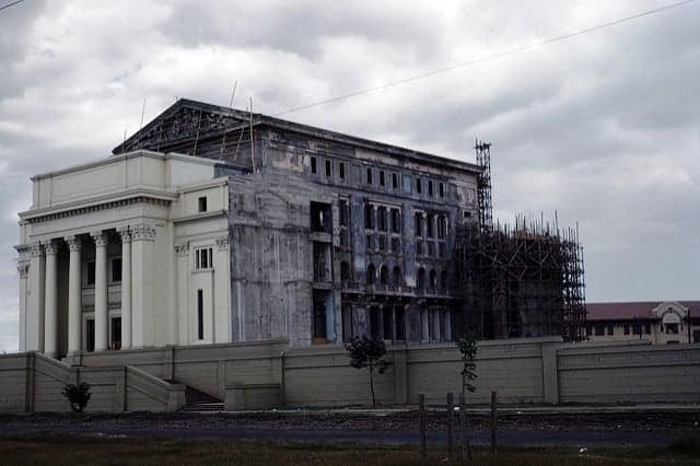 Legislative Building during reconstruction after WWII