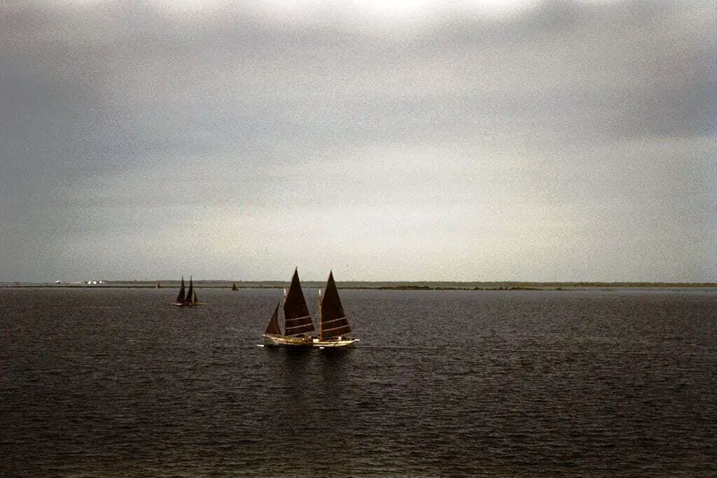 Sailboats in Cebu Harbor in the 1940s