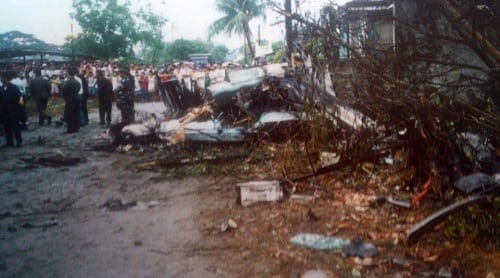 Crash site where Mary Grace Baloyo died