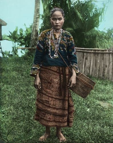Manobo woman in traditional clothing