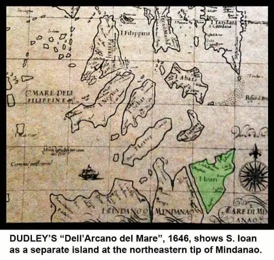 Map by Sir Robert Dudley showing the island of San Juan