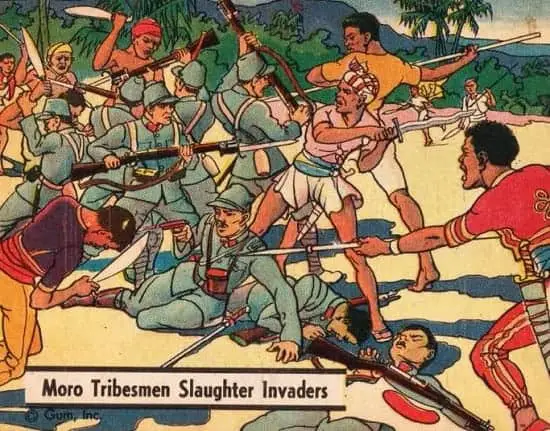 Moro warriors engaged in a battle