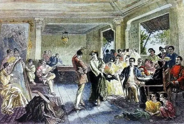 Party in 19th century Manila