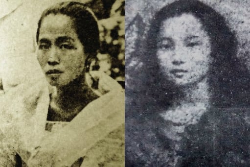 Felicidad Aguinaldo and Dolores Nable Jose, girlfriends of Gregorio Del Pilar